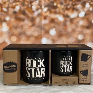 Perfect Gift for Music Lovers Mugs Rock Star and Little Rock Star Design
